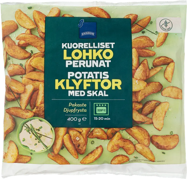 Rainbow 400g kuorelliset lohkoperunat pakaste