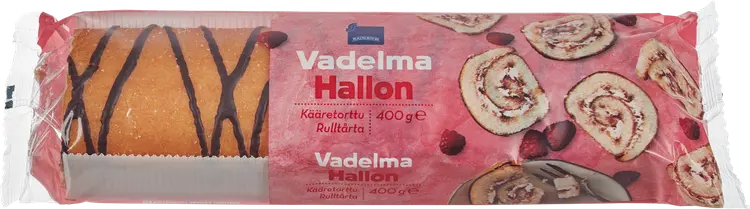 Rainbow 400g vadelmakääretorttu