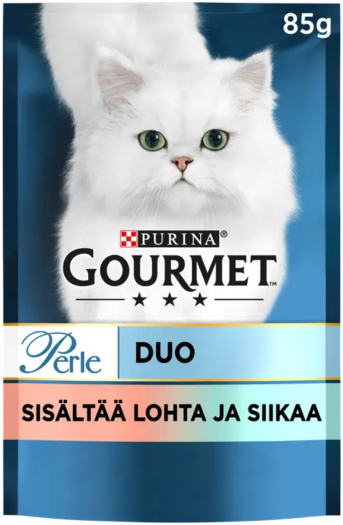 Gourmet 85g Perle Lohta & Valkoista kalaa Seaside Duo kissanruoka