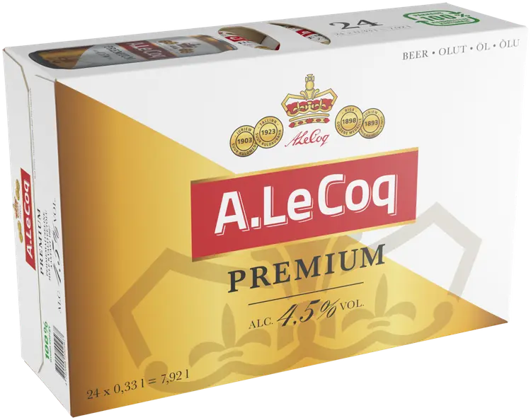 24xA. Le Coq Premium 4,5 % olut 0,33 l tlk