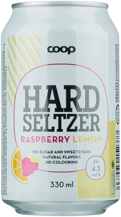 Coop Raspberry-Lemon 4,5% 330ml hard seltzer
