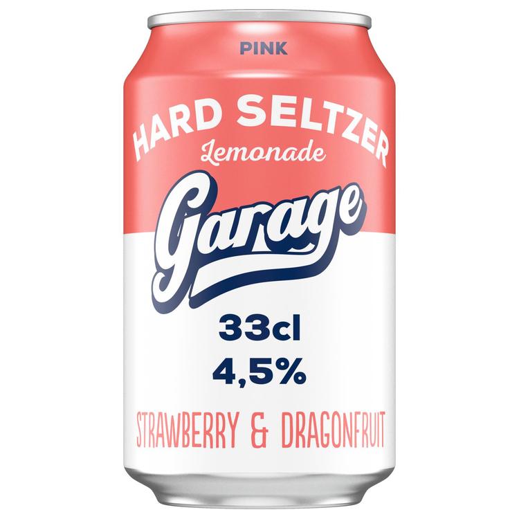 Garage Hard Seltzer Pink Lemonade maustettu alkoholijuoma 4,5 % tölkki 0,33 L