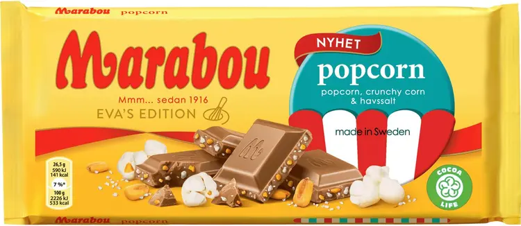 Marabou Popcorn Suklaalevy 185g