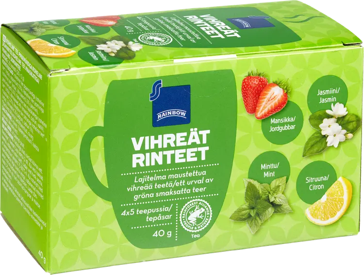 Rainbow Vihreät rinteet teelajitelma 40g/20ps