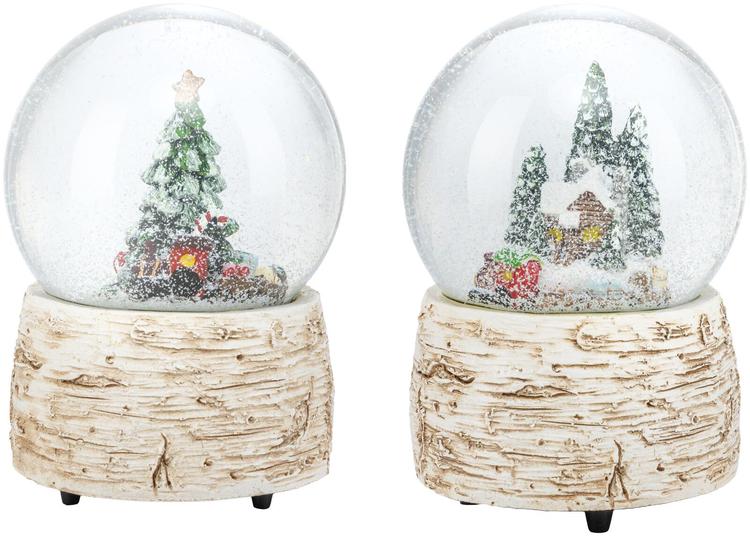 House lumisadepallo musiikilla Kuuset 15 cm, erilaisia