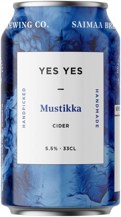 Yes Yes Mustikka Cider 5,5% siideri 0,33l tölkki