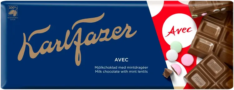 Karl Fazer Avec suklaarae suklaalevy 200g