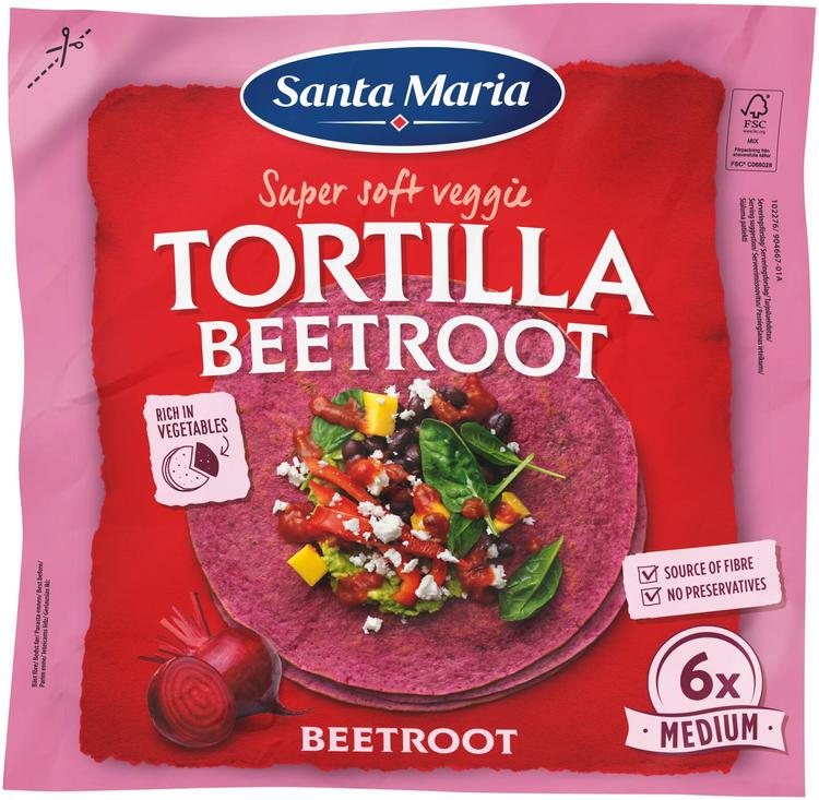 Santa Maria 240G Tex Mex Tortilla Beetroot Medium