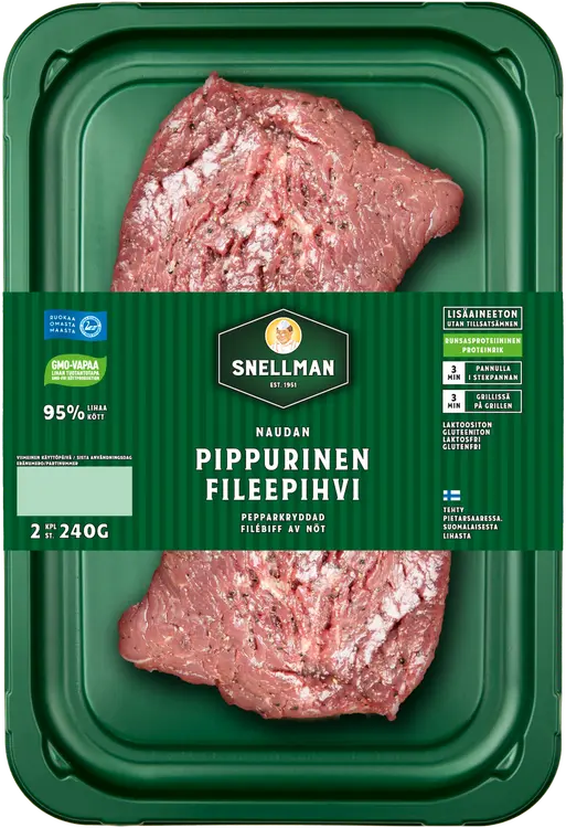 Snellman Naudan pippurinen fileepihvi 2 kpl 240 g