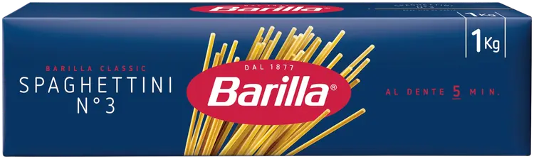 Barilla Spaghettini n.3 durumvehnästä valmistettu pasta 1kg