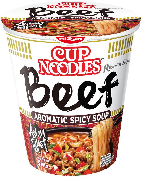 Nissin Cup Noodles 5 Spices Naudanliha pikanuudelikeitto 64g