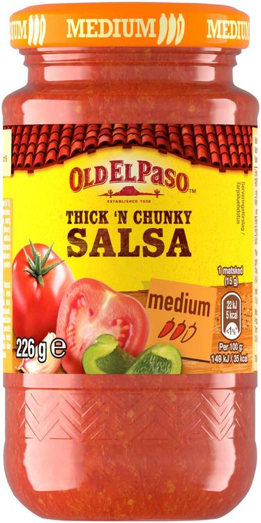 Old El Paso 226g Thick `N Chunky Salsa Medium