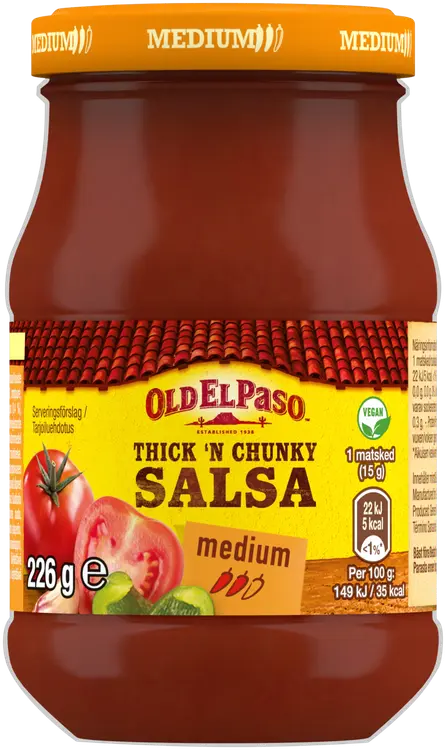Old El Paso 226g Thick `N Chunky Salsa Medium