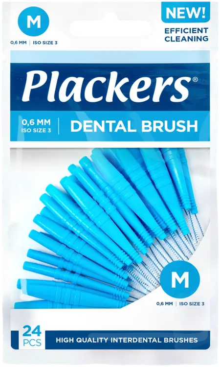 Plackers Dental Brush hammasväliharja M 0,6mm 24kpl