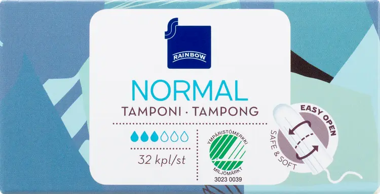 Rainbow tamponi normaali 32kpl