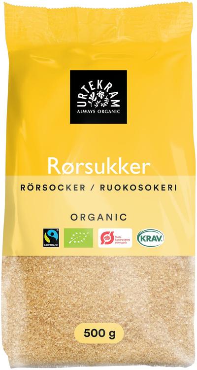 URTEKRAM Luomu Reilu kauppa Ruokosokeri 500g