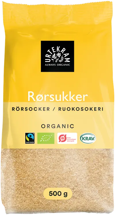 URTEKRAM Luomu Reilu kauppa Ruokosokeri 500g