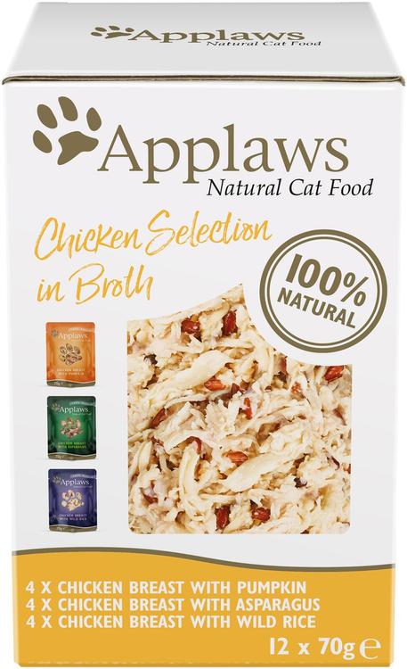 Applaws kissa lajitelma kana 12x70g annospussi