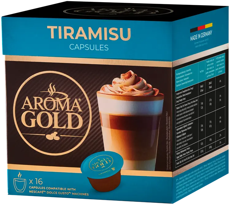 AROMA GOLD Tiramisu DG PODS X 16 256g