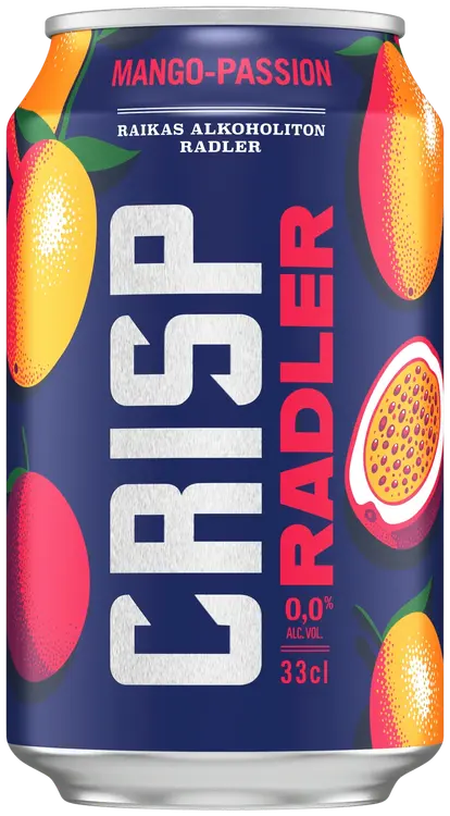 Crisp Radler Mango-Passion alkoholiton olut 0% 33cl tlk