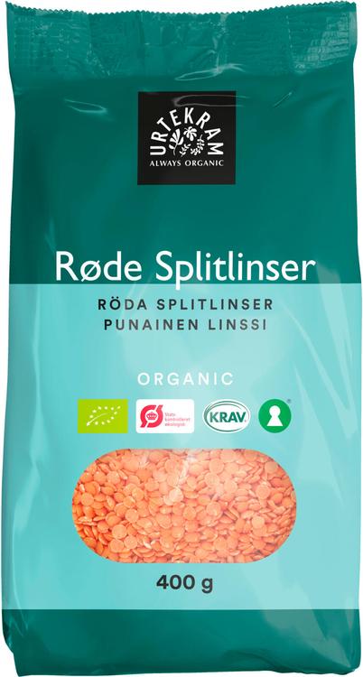 URTEKRAM luomu Punainen linssi 400g