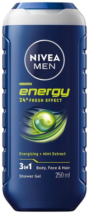 NIVEA MEN 250ml Energy Shower Gel -suihkugeeli