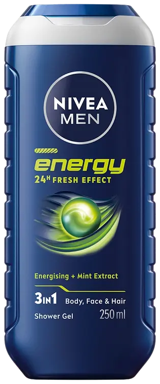NIVEA MEN 250ml Energy Shower Gel -suihkugeeli