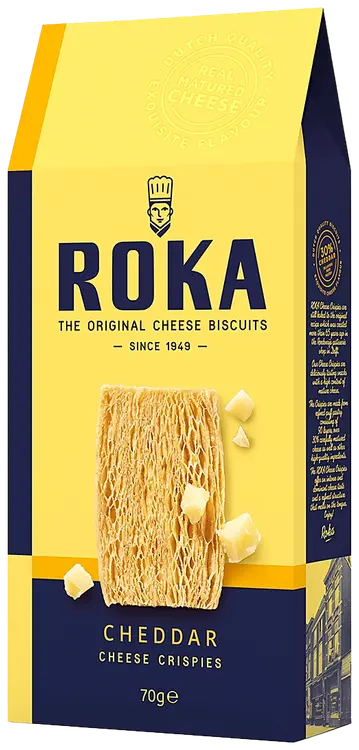 ROKA Cheddar rapea suolakeksi 70 g