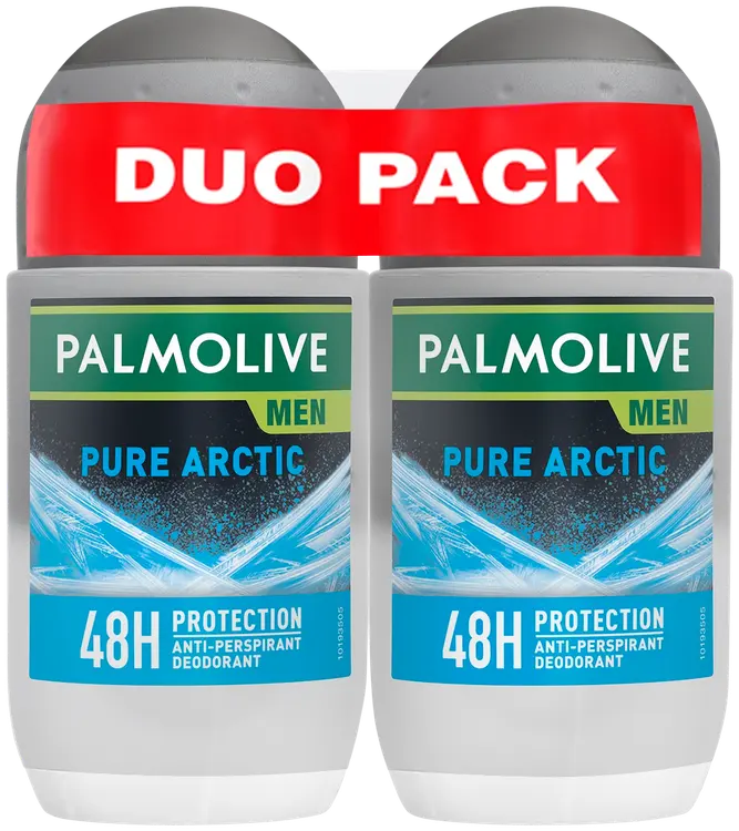 2 x Palmolive For Men Pure Arctic antiperspirantti roll-on 50ml