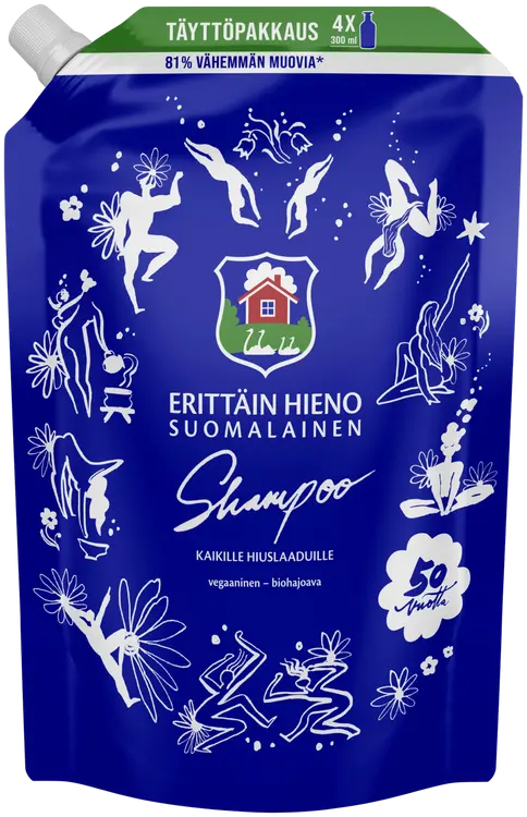 Erittäin Hieno Suomalainen shampoo täyttöpakkaus 1,2l