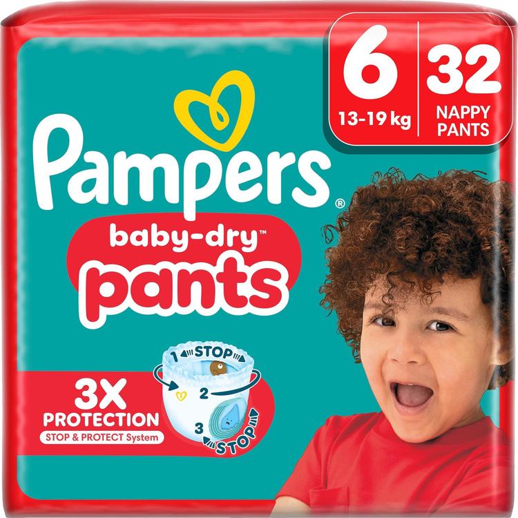 Pampers Baby Dry Pants S6 13-19 kg 32kpl housuvaippa