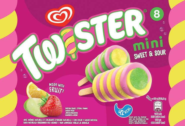 Twister Sweet & Sour jäätis 8x50ml