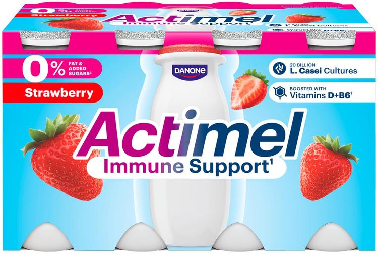 Actimel maasikamaitseline jogurtijook, ilma suhkruta, 8 x 100 g