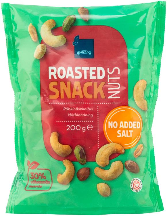 Rainbow cashewpähkinä-, maapähkinä- ja pistaasipähkinäsekoitus 200 g