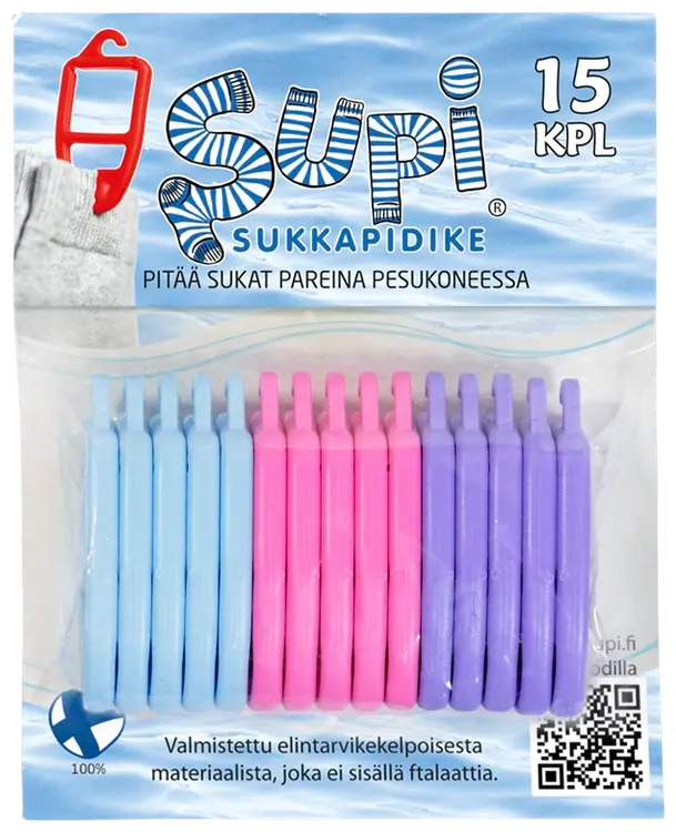 Supi sukkapidike 15 kpl, erilaisia