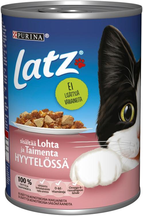 Latz 400g Sisältää Taimenta ja Lohta Hyytelössä kissanruoka