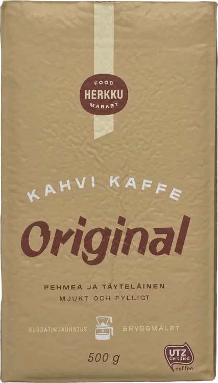 Herkku Original suodatinjauhettu kahvi UTZ 500 g