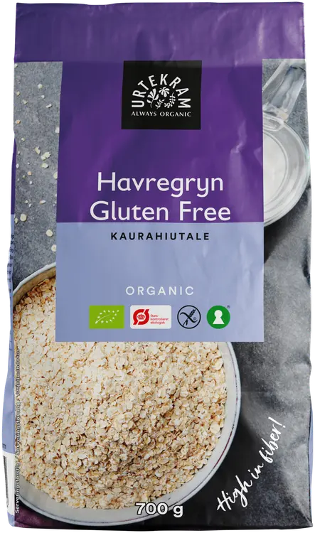 URTEKRAM Luomu Gluteeniton Kaurahiutale 700g