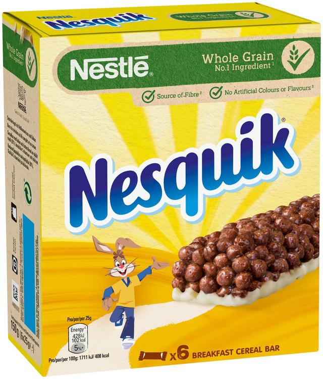 Nestlé nesquik teraviljabatoon 6x25 g