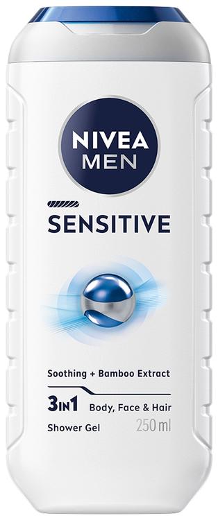 NIVEA MEN 250ml Sensitive Shower Gel -suihkugeeli