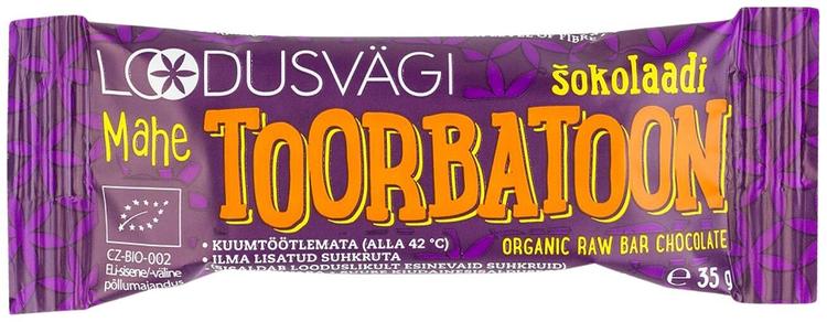Šokolaadi toorbatoon 35g, mahe