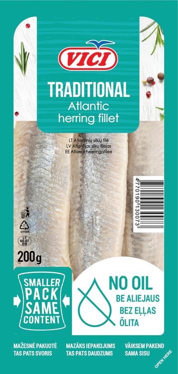 Atlandi heeringafilee, õlita 200 g