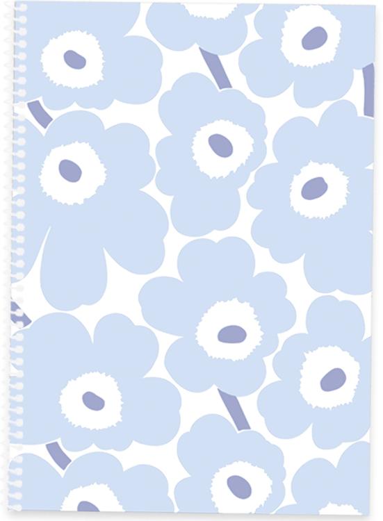 Marimekko kierrevihko A5 Unikko vaaleansininen