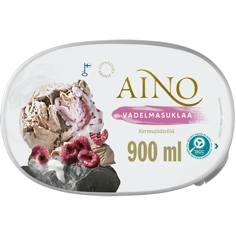 Aino Vadelmasuklaa kermajäätelö kotipakkaus 509g/900ml