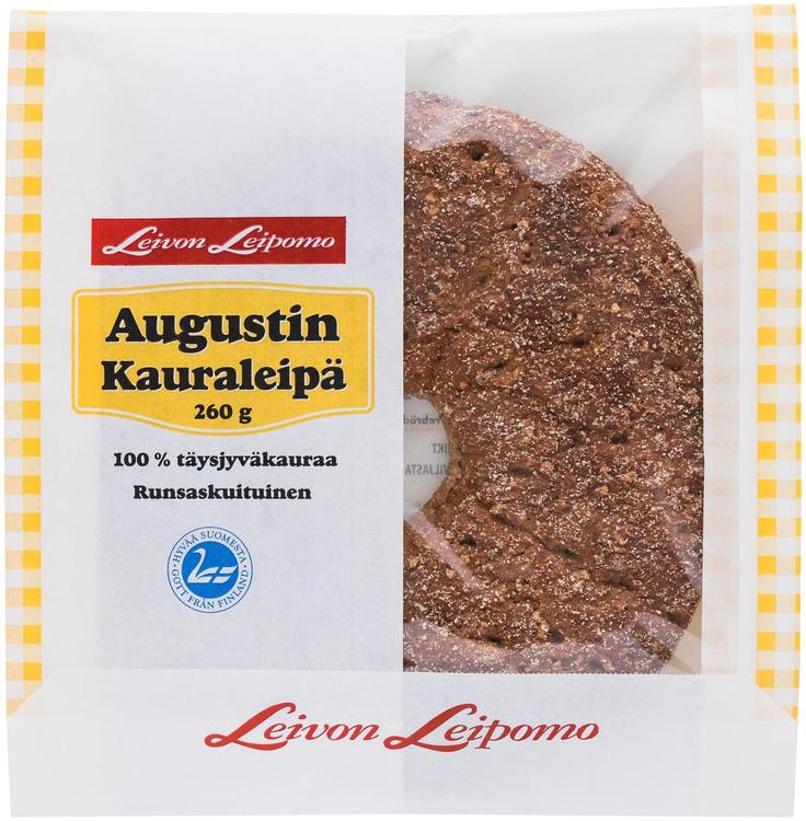 Leivon Leipomo Augustin Kauraleipä 260g täysjyväkauraleipä