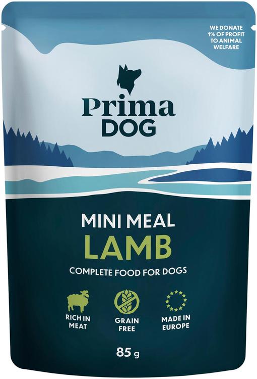 PrimaDog Mini Meal Lammasta kastikkeessa 85 g