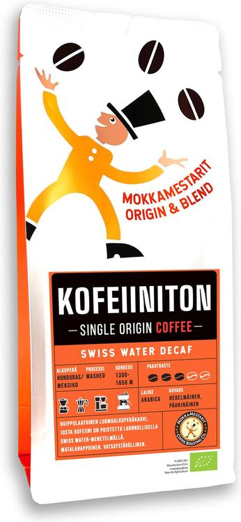 Mokkamestarit 200g Swiss Water Honduras kofeiiniton kahvi luomu