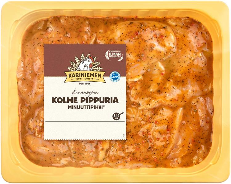 Kariniemen Kananpojan Minuuttipihvi Kolme pippuria n. 1,2 kg