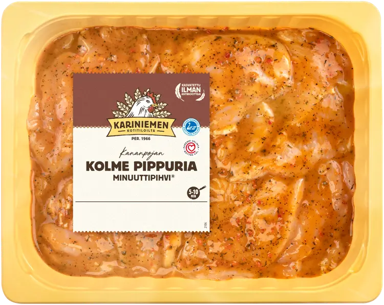 Kariniemen Kananpojan Minuuttipihvi Kolme pippuria n. 1,2 kg