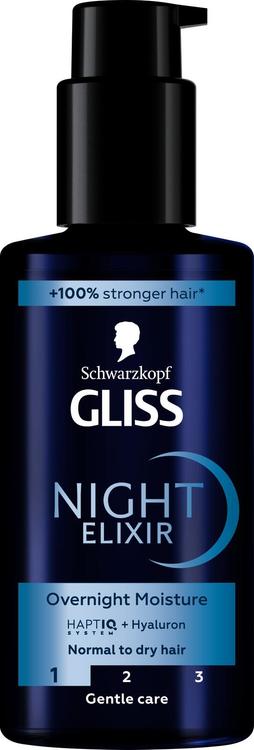 Schwarzkopf Gliss Night Elixir Overnight Moisture hiusseerumi 100 ml